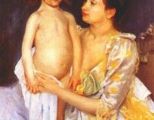 cassatt jules being dried by his mother 1900.  