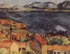 CEZANNE - VIEW OF LESTAQUE, OIL. ������, ����