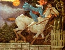 Sh 0013 The Headless Horseman Hurls his Head at Ichabod DanielSanSouci sqs. ����, ������� ���-