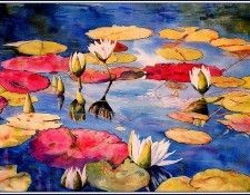 bs-flo- Perla Fox- Lily Pads. , Pearl