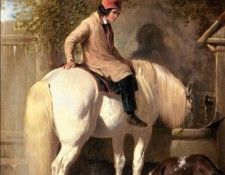 Herring Jnr. John Frederick Refreshment A Boy Watering His Grey Pony. ,  