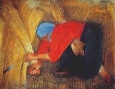 pakhomov a woman reaping (harvest time) 1928. �������