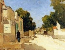 Weissenbruch Jan House of Millet at Barbizon Sun. Weissenbruch,  
