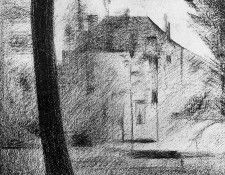 Seurat Georges Castle in park Sun. , 