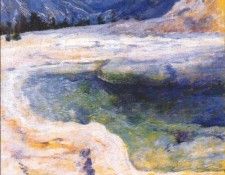 twachtman emerald pool (yellowstone) c1895. Twachtmann,  