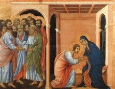 Duccio Parting from St. John, Museo dellOpera del Duomo, Si.   