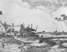 Velde van de Esaias Farm in landscape Sun. ,  Van De