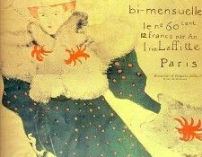 Toulouse-Lautrec La Revue Blanche, 1895, chalk lithography, . �����-������, ���� ��