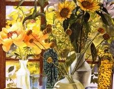 bs-flo- Teresa Starkweather- Sunflowers And Coffee. Starkweather, ������
