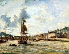 jongkind entrance to the port of honfleur 1864. Jongkind,  