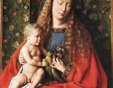 Eyck Jan van The Madonna with Canon van der Paele detail 2. ,  