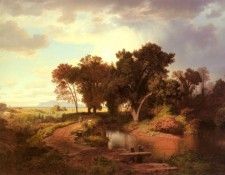 Achenbach Andreas Morning In The Potinian Marches. Achenbach, 