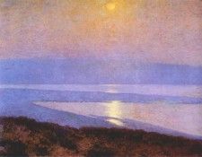 braun moonrise over san diego bay 1915. , 