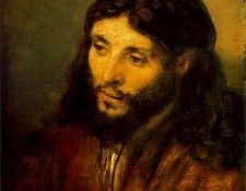 REMBRANDT YOUNG JEW AS CHRIST CA 1656 STAATLICHE MUSEEN BERL.    