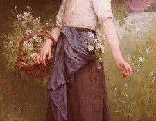 Cave Jules Cyrille Picking Daisies. ,  Cyrille