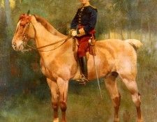 Cusachs Jose Cusachs y A Portrait Of Alfonso III On Horseback. Cusachs  Cusachs Y