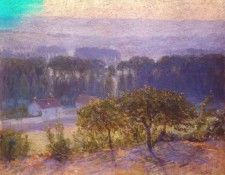 rose late afternoon, giverny c1907-9. , 