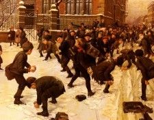Freund Fritz Die Schneeballschlacht. , 