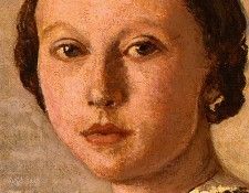 Corot Portrait of a Young Girl, 1859, Detalj 2, NG Washingto. , --