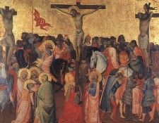 Gaddi The Crucifixion, 1390-96, tempera on wood, Galleria de. , 