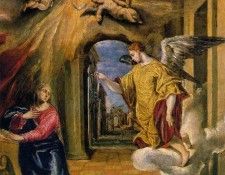 El Greco The annunciation Paint on board  (49 x 37 cm) Museo. �����, ���-