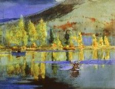 Homer An October Day, 1889, watercolor, Sterling & Francine . , 