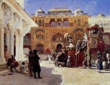 Weeks Edwin Arrival Of Prince Humbert The Rajah At The Palace Of Amber. ,  