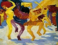 Nolde Dance Around the Golden Calf, 1910, 88x105.5 cm. ,  