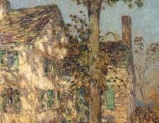 hassam sunlight on an old house (putnam cottage) 1897. , 