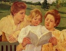 Cassatt Mary The Garden Reading.  