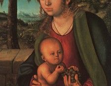 Cranach d.a. The Madonna with the Bunch of Grapes.. ,  