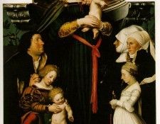 HOLBEIN THE VIRGIN AND CHILD WITH THE FAMILY OF BURGOMASTER .   