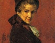 Chase William Merritt Portrait of a Woman (black bonnet). ,  