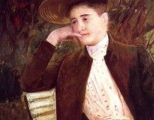 Cassatt Mary Celeste in a Brown Hat.  