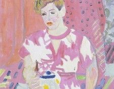 am-Czeslaw Rzepinski Woman in a Pink Dress. Rzepinski, 