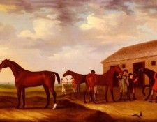 Sartorius Francis Four Racehorses Outside The Rubbing Down House Newmarket. , 