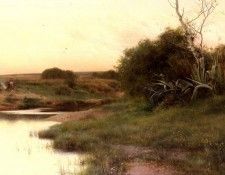 Sanchez Perrier Emilio On The River s Edge At Dusk. ������, Perrier ������