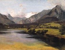 Der Altauseer See mit dem Dachstein. Gauermann, 