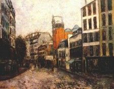 utrillo rue des abbesses c1910. �������, �����
