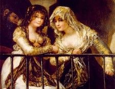 Goya Majas on a Balcony, ca 1808-12, 162x107 cm, Private col. Гойя и Люсьентес, Франсиско де