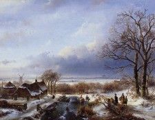 Schelfhout Andreas Winter landscape Sun 3. Schelfhout, �������