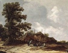 Goyen Jan van Farmyard with Haystack. ,  