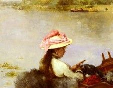Heilbuth Ferdinand La Promenade Sur Le Lac. Heilbuth, 