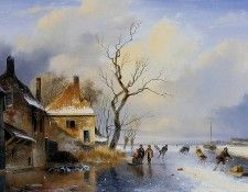 Schelfhout Andreas Winter landscape 1 Sun. Schelfhout, �������