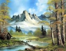 bob ross csg030 mountain cabin. , 