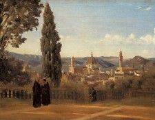 Corot Florence The Boboli Gardens. , --