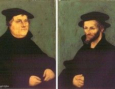 CRANACH Lucas the Elder Portraits Of Martin Luther And Philipp Melanchthon. ,  