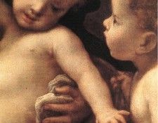 CORREGGIO Virgin And Child With An Angel Detail 1. 