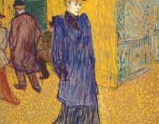 lautrec jane avril leaving the moulin rouge 1892. -,  