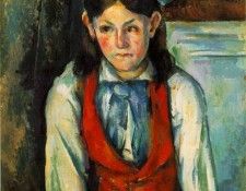 CeZANNE GARCON AU GILET ROUGE,1888-90, BARNES FOUNDATION. , 